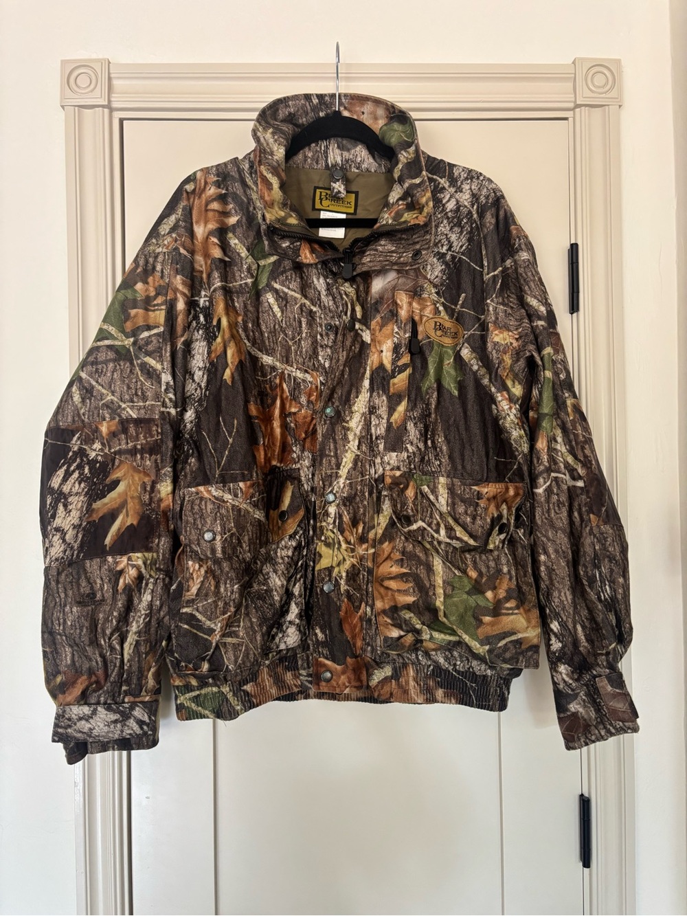 Bear Creek Camo Hunting Jacket Mens Large Zipper Long Sleeve